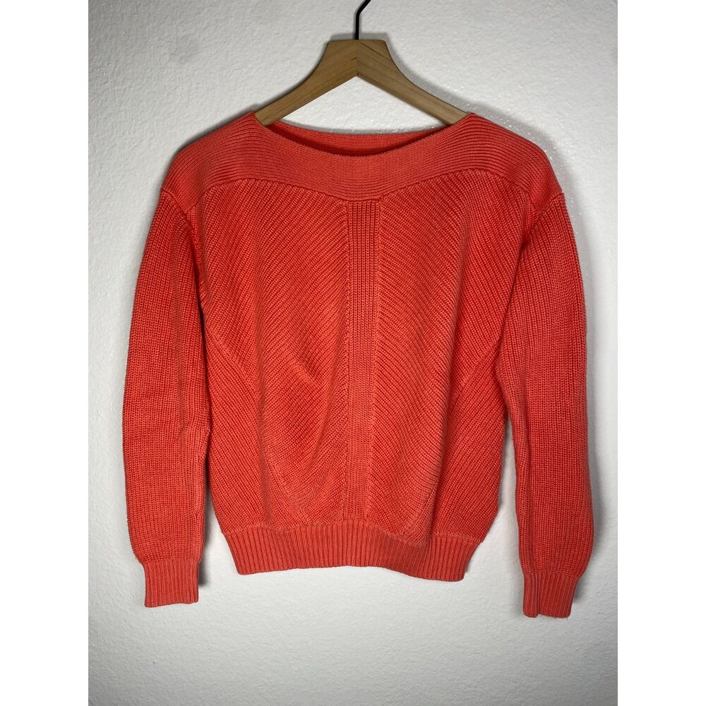 Lauren Ralph Lauren Coral Cable Knit Sweater Womens SP Boatneck 3/4 Sleeve